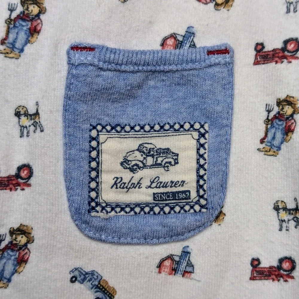 Ralph Lauren Polo Bear Farmer‎ Baby 1 PC Romper Shorts 3 Months